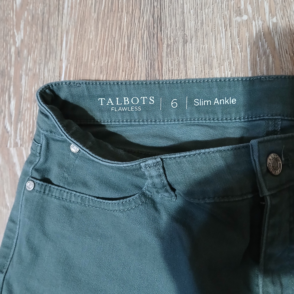 Talbots Green Slim Ankle Pants